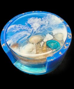 Beach Theme Resin Coaster Set